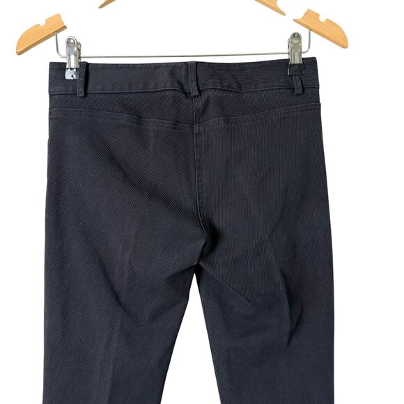 Theory Black Corduroy Dress Pants in Black Straight Leg Mid-Rise, Size 4 - Picture 7 of 9